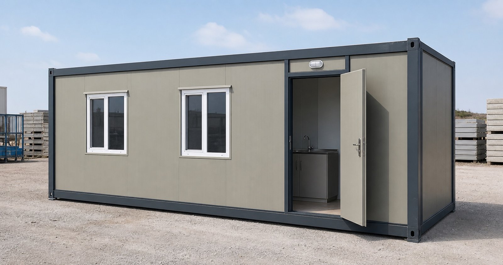 3x7 Şantiye Tipi Tek Oda Mutfak Konteyner Ankara