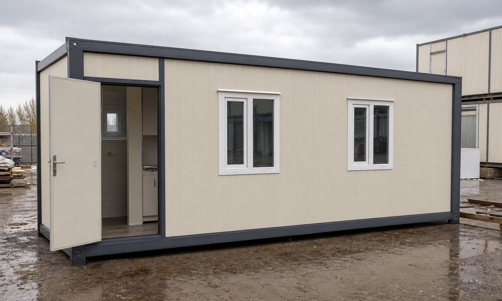 3x7 Şantiye Tipi Tek Oda Wc Duş Mutfak Konteyner Ankara