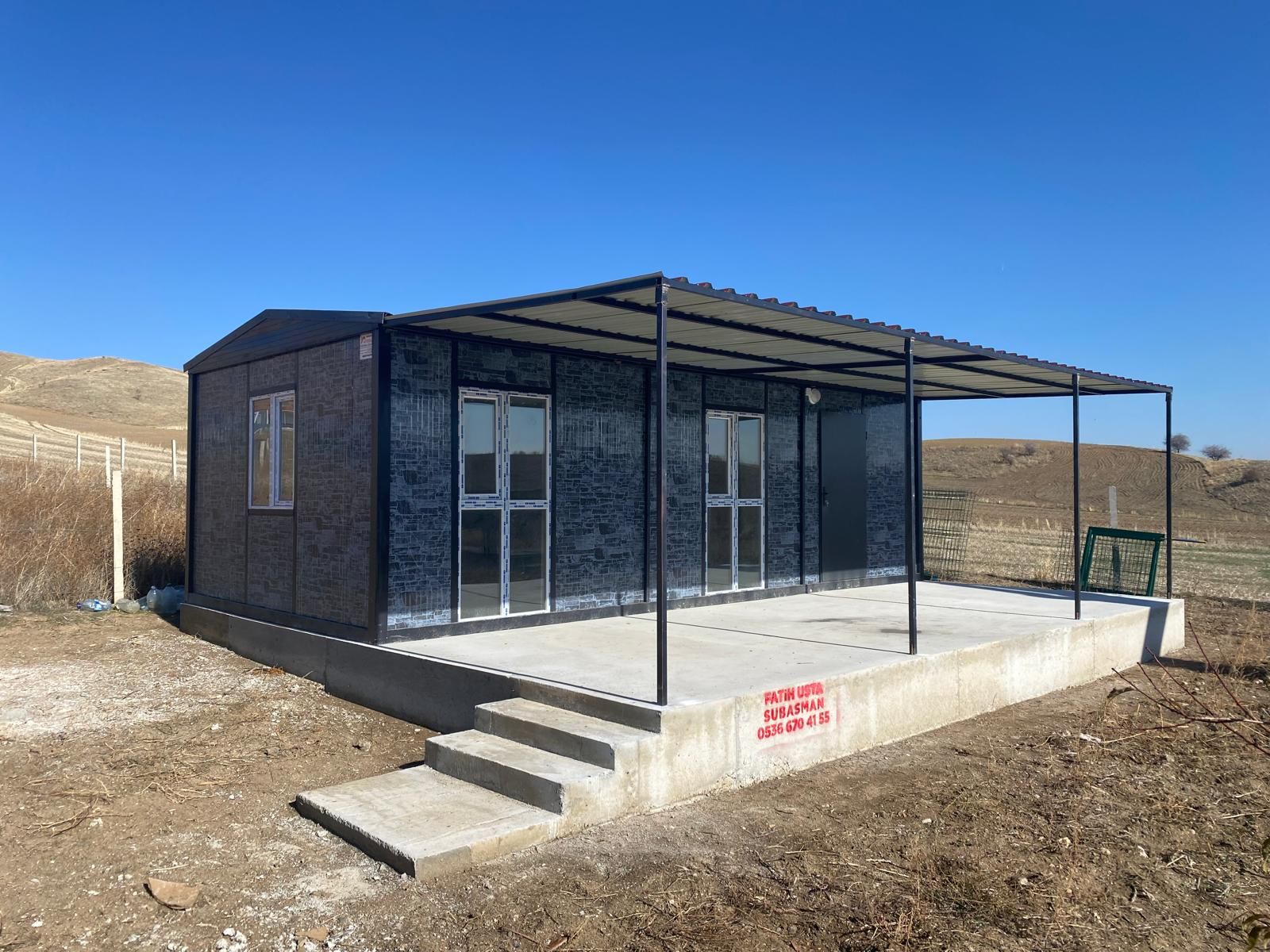 4x8 - 32m2 - Çatılı Verandalı Konteyner Ev Ankara